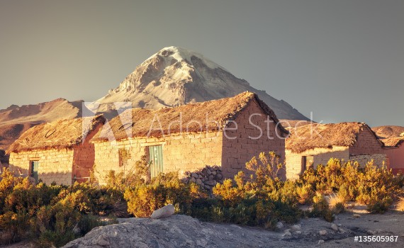 Picture of Houses of the community of Tomarapi Sajama National Park Bolivia